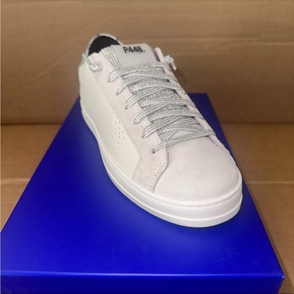 P448 F24john White/lilac You Can Surf Later” Sneakers For Women - Picture 3 of 8